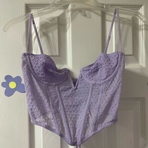 Purple corset top